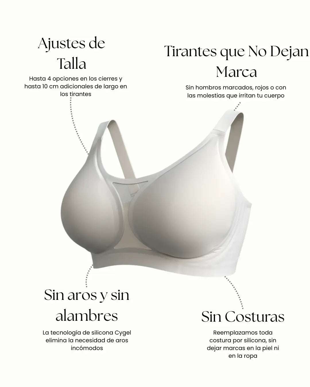 Brasier Charmy tallas grandes - Soporte