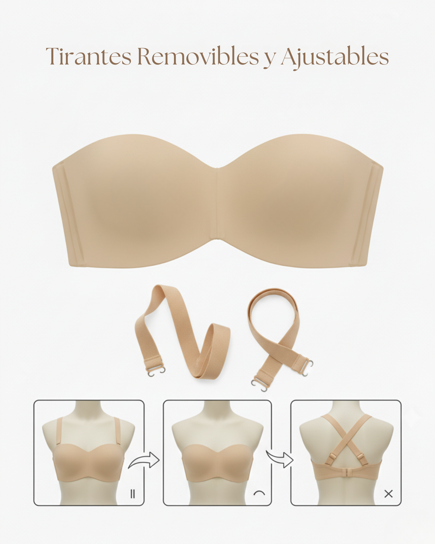 Brasier Look strapless - con tirantes removibles
