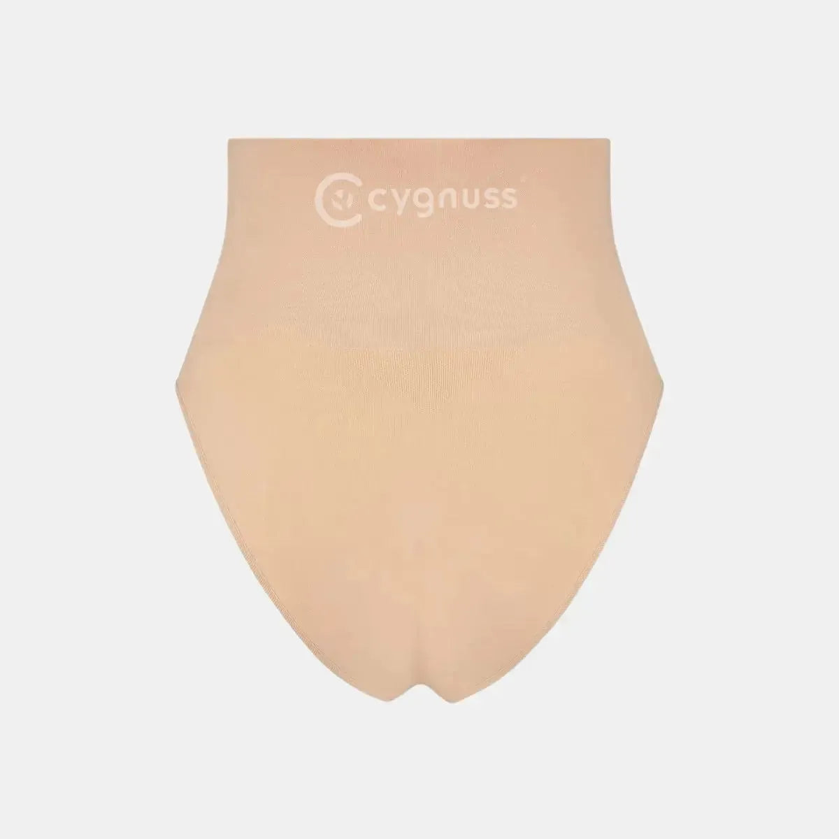 Imagem da calzón moldeador Pêra da Cygnuss, modelo tanga na color preta, exibida em posição plana sobre fundo blanco, con cintura super alta y design que afina a silhueta.
