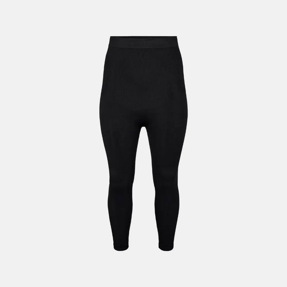 Imagem da Legging Jade Fit moldeador de Cós Alto na color preta em vista frontal, posicionada em fundo neutro, destacando a moldeado anatômica, o tejidos encorpado y o cós alto para compresión abdominal.