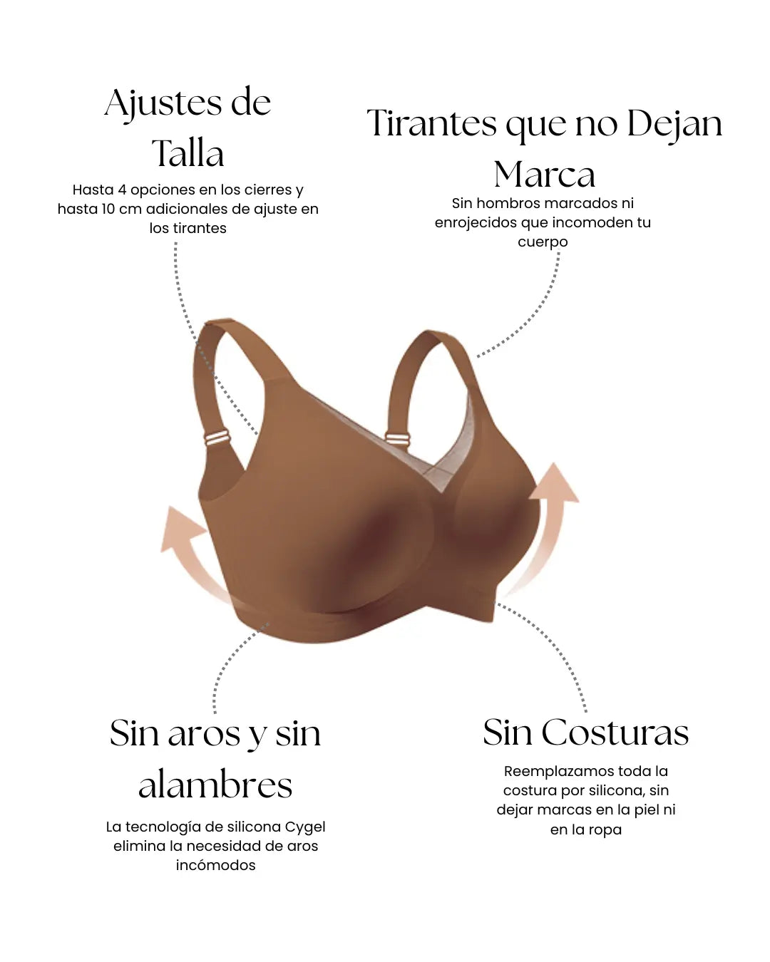 Brasier Elegance tallas grandes - sofisticación sin varillas