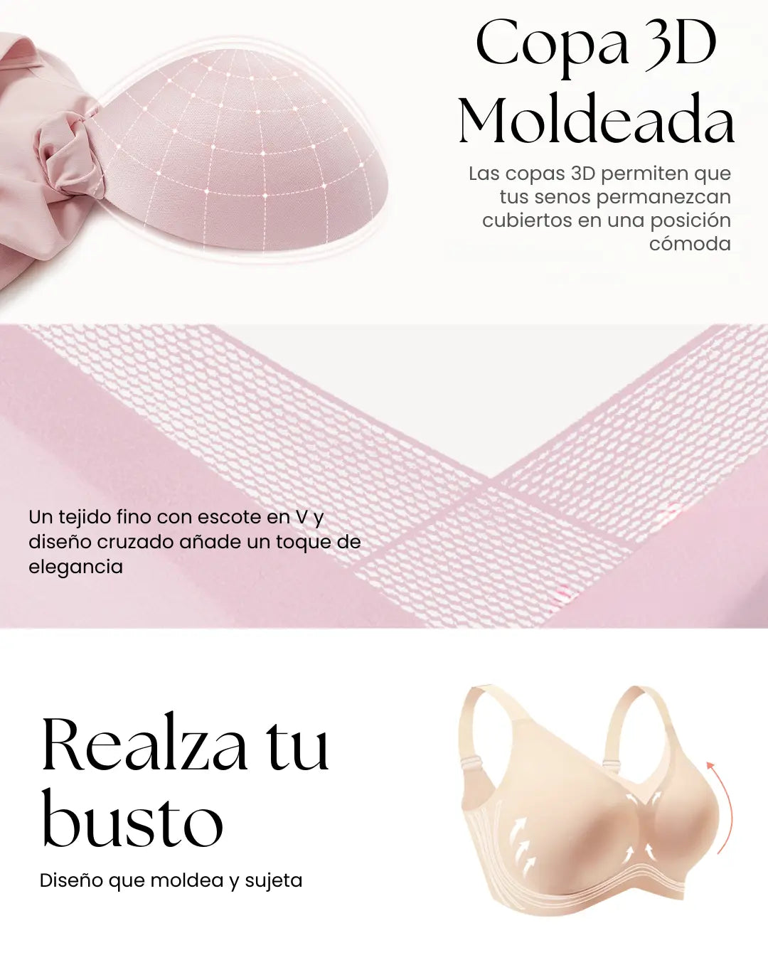 Brasier Elegance tallas grandes - sofisticación sin varillas